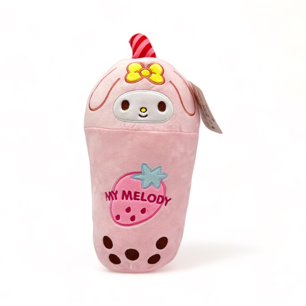 Sanrio Bunny Hello Kitty and Friends My Melody Boba Drink Kawaii Pink Plushie